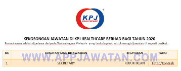 Spa8 jawatan kosong imigresen 2017 pengambilan segera. Jawatan Kosong Terkini Di Kpj Healthcare Berhad Appjawatan Malaysia