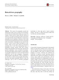 Pdf Data Driven Geography