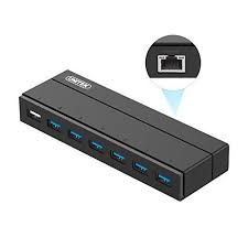 7 Port Usb Hub Ethernet Adapter Unitek Usb 3 0 Hub 6 Port 1 Charging Port 1 Gbps Ethernet Adapter 36w Powered Usb Data Hub Compatibl Usb Pc Laptop Hdd