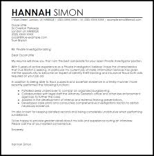 Private Investigator Cover Letter Sample Cover Letter Templates Examples