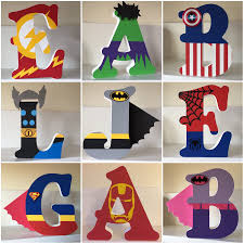 Superhero Marvel Personalised Freestanding Mdf Wooden Letters Wooden Letters Hero Crafts Crafts