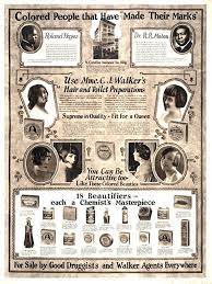 Vintage Advertising For Madam C J Walker Manufacturing Company S Hair And Toilet Preparations Description From Madam Cj Walker Black History Black Beauties