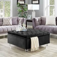 Simpli home avalon coffee table storage ottoman. Inspired Home Robert Square Coffee Table Storage Ottoman Walmart Com Walmart Com