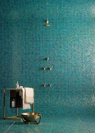 Mixed Pacific Blue Glimmer Glass Tile Shower Tile Designs Mosaic Glass Mosaic Bathroom