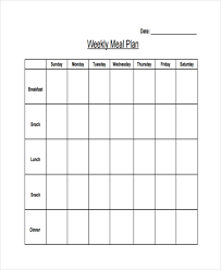 Free 9 Meal Plan Examples Samples In Pdf Google Docs