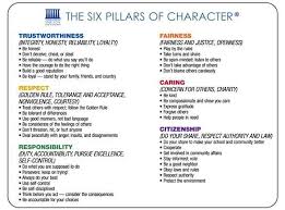 6 Pillars Of Education Pillars Of Character Education Character Counts And The Six Pillars Of Character Character Education 6 Pillars Of Character