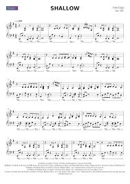 Pa browse all lady gaga sheet music. Shallow Lady Gaga Sheet Music For Piano Solo Musescore Com