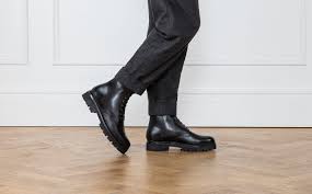 Hadley Mens Black Boots On A Commando Sole Grenson Shoes