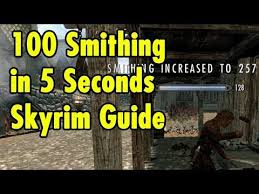 100 Smithing In 5 Seconds Skyrim Guide Youtube Skyrim Skyrim Funny Skyrim Game