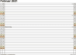 Kalender 2021 als pdf vorlagen zum download ausdrucken kostenlos. Kalender Februar 2021 Als Pdf Vorlagen