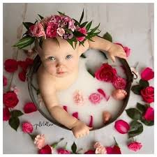 Amazing Baby Milk Bath Photoshoot Ideas
