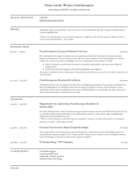 Fysiotherapeut Cv Cv Maken Voorbeelden 2022