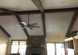 You can also continue this material onto the ceiling or on cabinetry, painting a fresh coat of white paint to create a seamless aesthetic. Ceiling Shiplap Tc Woodworking