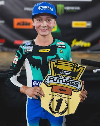 What a night in Melbourne for young GYTR Yamaha Junior Racing talent Blake Bohannon, picking up victory on the biggest stage in Australia racing the SX85 Futures! 🥇 Deegan Fort raced his