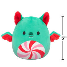Squishmallows Original 5-Inch Holiday 4-Pack Ethel Hot Chocolate, Floyd  French Fries, Keiko Blue Christmas Tree, Ricardo Peppermint Bat Official  Jazwares Plush