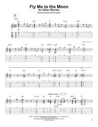 Fly Me To The Moon Solo Jazz Guitar Tab Bart Howard Fly Me To The Moon In Other Words Guitar Tabs Guitar Tabs Songs Easy Guitar