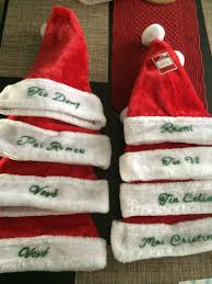 Perfect for anyone on a budget and trying to save money or those in search of unique decorations that don't look like everyone else's. Santa Hat Diy Green Glitter Glue Pen Personalized Hat With Name Diy Santa Hat Dollar Store Crafts Christmas Dance