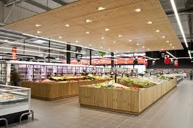 Intermarche Lomme By Lunoo Scoop Supermarket Design Interior Supermarket Design Grocery Store Design