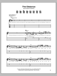 Cake The Distance Sheet Music Notes Chords Download Printable Guitar Lead Sheet Sku 163843