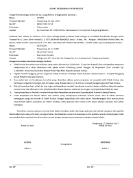 Pelaksanaan perjanjian di bawah tangan dalam over kedit mobil di bca finance pelaksanaan selanjutnya pihak dealer mengirim unit mobil yang dimaksud dalam surat persetujuan. Surat Over Kredit Mobil Honda Jazz