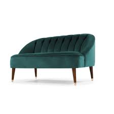 Margot 2 Sitzer Sofa Samt In Pfauenblau Samt Sofa Grunes Samtsofa Grunes Sofa