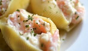 Di prosciutto cotto 150 gr: Ricetta Conchiglioni Ripieni Di Gamberi Le Ricette Di Buonissimo