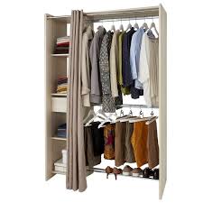 Rangement garde robe placard tablette et penderie rona. Castorama Dressing Tout En Un Avec Rideau A 54 90