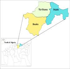 Tizi ouzou or thizi wezzu is a city in north central algeria. Map Of The Study Area Bouira Tizi Ouzou And Bejaia Source Download Scientific Diagram