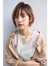 ルーツカラーのミニボブ l040017408 バコ baco のヘアカタログ ホットペッパービューティー ブラントヘアカット ボブ ショートカット 丸顔