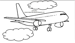 Cara menggambar kapal terbang youtube Cara Mewarnai Gambar Pesawat Terbang Sukagambarku