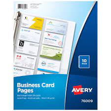 The top and bottom margins are simply wrong (too small on the top, too large on the bottom) and the each card prints over the perforation lines on the card stock. Avery Business Card Pages Pack Of 10 76009 Clear Buy Online At Best Price In Uae Amazon Ae