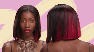 Red highlights are a very brave option. Bob Tutorial For Natural Hair With Red Highlights Youtube