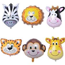6pcs Lot Mini Animal Head Foil Balloons Inflatable Air Balloon Happy Birt Kids Party Decorations Happy Birthday Party Decorations Happy Birthday Party Supplies
