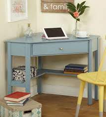 Product title corner writing desk with pullout drawer and shelf, multiple finishes average rating: Ten Space Saving Desks That Work Great In Small Living Spaces Living In A Shoebox Corner Writing Desk Wood Corner Desk Corner Desk