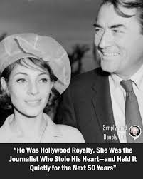 Gregory Peck and wife Véronique at a New York City event