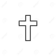 An outline is a line that is drawn around elements, outside the borders, to make the element stand out. Religion Cross Outline Icon Linear Style Sign For Mobile Concept Royalty Free Cliparts Vectors And Stock Illustration Image 103264447