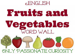 Bilingual Fruits Vegetables Word Wall Printable Word Wall Word Wall Cards Preschool Letters