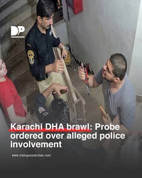 News coverage of the inquiry ordered into the Karachi DHA apartment incident, AI generated