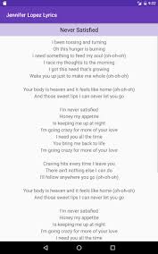 If you love me, say it in the morning, not just in the evening only when you want my body, want my body. Jennifer Lopez Lyrics All Song For Android Apk Download