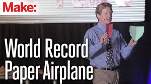 John folding the world record plane. The World Record Paper Airplane John Collins Youtube