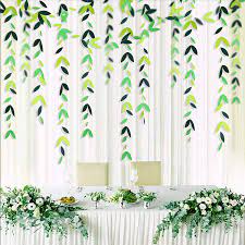 Add a splash of color to your party with spring decorations featuring colorful flowers, butterflies and more fresh spring themes. Buy 52 Feet Spring Summer Theme Green Leaf Garland Theme Party Decorations Kit Paper Hanging Leaves Streamer Banner For Green Birthday Baby Shower Wedding Engagement Bridal Shower Showcase Decor 4 Packs Online In