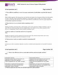 Ncert Solutions Class 10 Science Chapter 6 Life Process