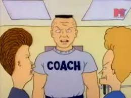 Coach Buzzcut from Beavis & Butthead was the military-type teacher that  would always shout orders at his students! : r/90s