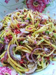 Tak kira lahsotong ke, udang ke, kerang ke. Resepi Kerabu Mangga Masam Terangkat Bidadari My
