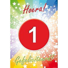 1 Jaar Verjaardag Poster Fun En Feest