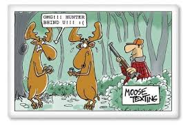 Moose Texting Omg Hunter Bhnd U Refrigerator Magnet Hunting Humor Funny Cartoon Memes Moose