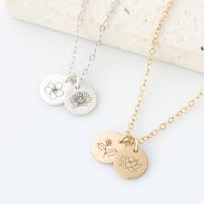 Birth Flower Necklace Rose Flower Necklace Mom Necklace Birth Month Necklace Personalized Birth Flower Necklace Gift For Her Mom Necklace Gift Necklace Flower Necklace