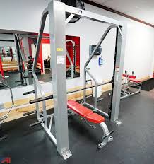 Auctions International Auction Secured Creditor Auction Ny 15276 Item Cybex Smith Machine Press Fixed Bar 5341 305 B With Bench