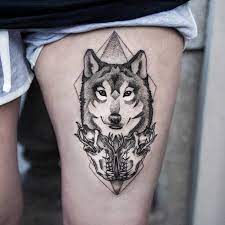 Pretty Leg Wolf Tattoo Geometric Wolf Tattoo Wolf Tattoo Wolf Thigh Tattoo