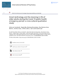 From alexa to siri to google, there's a lot going on in the 'smart' world. Pdf Smart Technology And The Meaning In Life Of Older Adults During The Covid 19 Public Health Emergency Period A Cross Cultural Qualitative Study